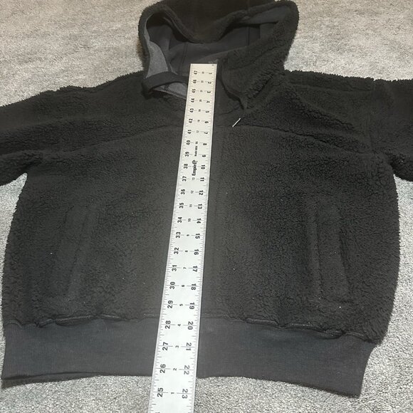 Lululemon Short Sweet & Sherpa Jacket Womens L Large Black Reversible Full Zip - Picture 13 of 14